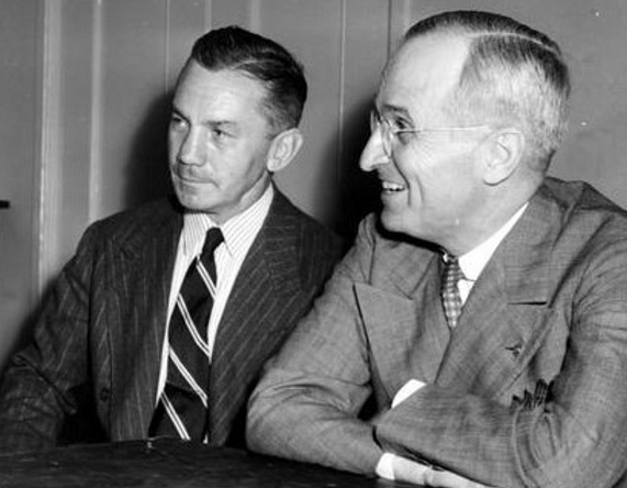 James Forrestal and Harry Truman when he was appointed Secretary of the DOD