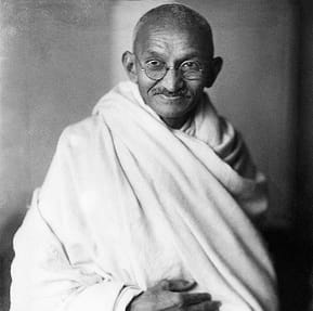 Mohandas Karamchand Gandhi, "Gandhi." He would later receive the honorific Mahātmā ("great-souled") 
