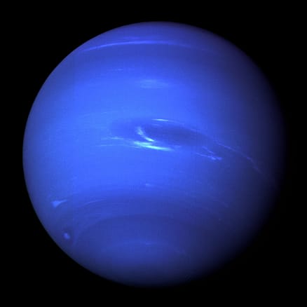 Neptune, the final photo of it taken on the Voyager mission