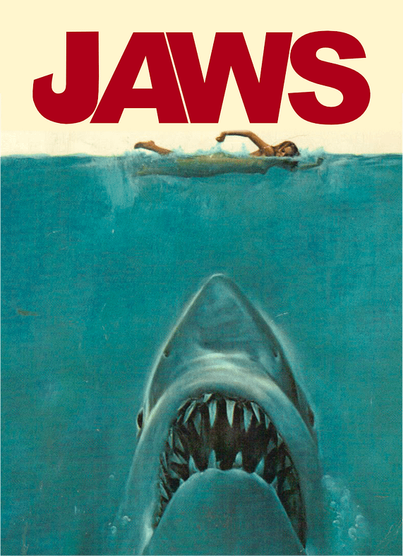 Jaws Movie poster from scratch